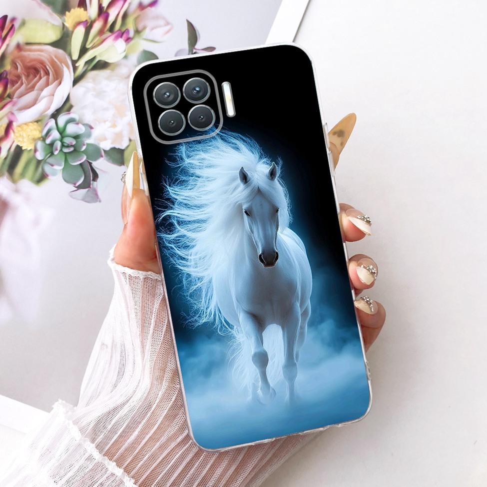 Klar Für Oppo F17 Pro Hülle CPH2119 Niedliche Katze Mode Schmetterling Lustig Bemalt Bumper Abdeckung Für Oppo F17 Pro Gehäuse