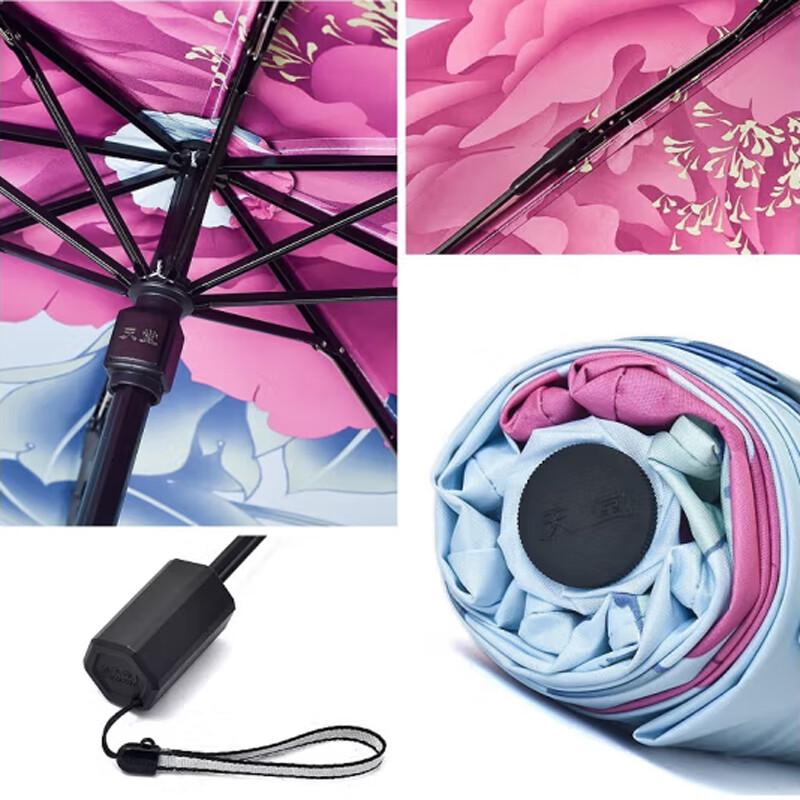 Heaven Umbrella 33560 Women's Chinese Style Three-Fold UV Protection Umbrella