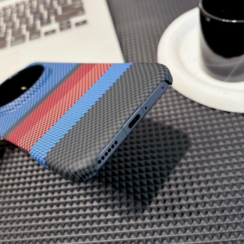 New Frameless Carbon Fiber Kevlar For Magsafe Magnetic Phone Case For Honor Magic 8 Pro Stripe Texture PC Wireless Charge Cover