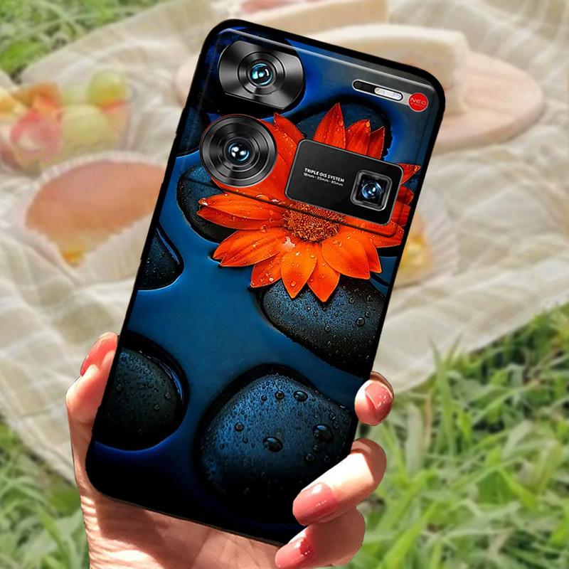 Shockproof Funda For ZTE Nubia Z60 Ultra Case Silicon Black Soft Bumper for Nubia Z60 Ultra Phone Cases Z60Ultra Cartoon Shell