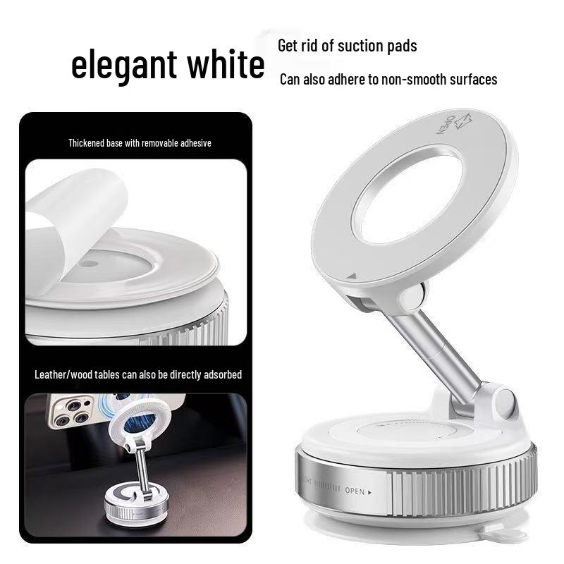 Magnetic Car Phone & Navigation Holder with Strong Vacuum Suction Standard