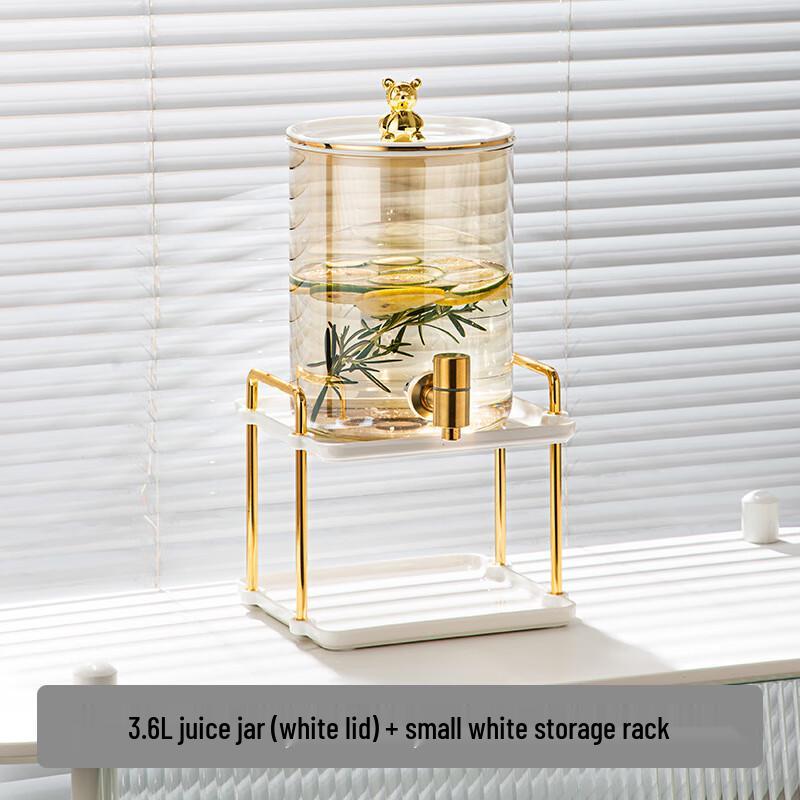 Tianxi Light Luxury Glass Cold Water Pitcher with Tap 3.6L