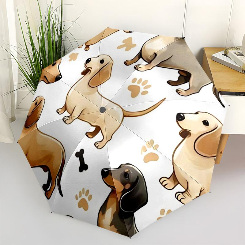 1pc Dachshund Automatic Open/close, All-Season Portable Folding Umbrella for Friends, Travel, Everyday, Events  Yy250812167