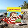 1pc Curious George (6) Beach Towel, Beach and Seaside Swimming Pool Equipment, Fashion Pattern, Rectangular, Travel Essentials