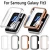 Bling PC Hollow Case For Samsung Galaxy Fit 3 Samrt Watch Strap Diamond Crystal Bumper Protective Cover Screen Protector Fit3