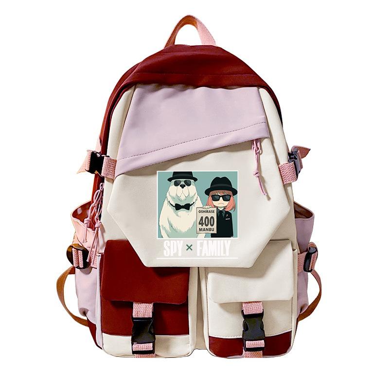 Animation zweidimensionaler Rucksack Dekompression Rückenschutz für Grund- und Sekundarschüler Campus-Trend Schultasche College-Stil