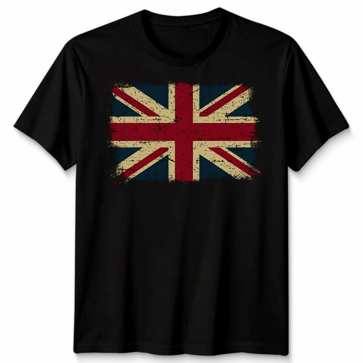 Флаг Великобритании Union Jack Потертый Флаги Соединенного Королевства Мужская Футболка Женская Футболка 4XL