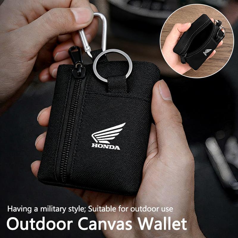 Outdoor Molle Pouch Wallet Portable Key Card Case Purse With Carabiner For HONDA Hornet NT1100 CBR CB Shadow PCX VFR XADV Forza ZP8