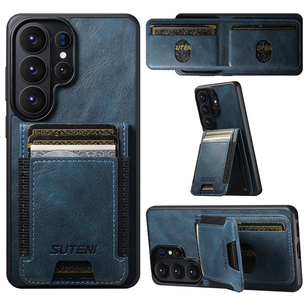 Kartenhalter Kunstleder Ständer SUTENI Luxus Handyhülle Haptik Für Samsung Galaxy S26 Ultra S25 Plus S24 S23 S22 Note20 Ultra