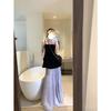 Women Spring and Summer Trend High Waist Pleated Long Skirt Casual Elegant Solid A-line Big Swing Skirt Girl Half Fairy Skirt