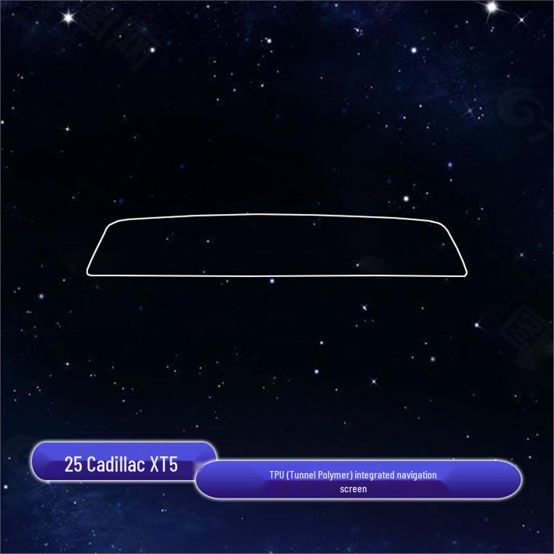 Interior, navigation, and console screen protection film for 2025 Cadillac XT5 models.