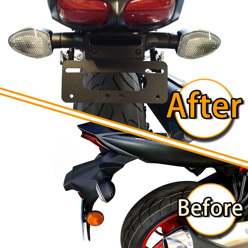 Fit For SUZUKI SV650 2017-2026 SV650X SV650 ABS License Plate Holder Fender Eliminator Rear Tail Tidy Registration Plate Kit