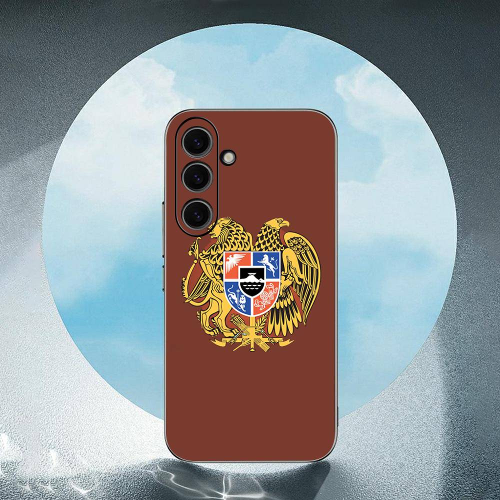 Armenia Albania Russia Flag Emblem Luxury Black Phone Case For Samsung Galaxy S23 S24 S25 Ultra S22 Plus S21 SamsungS21ultra