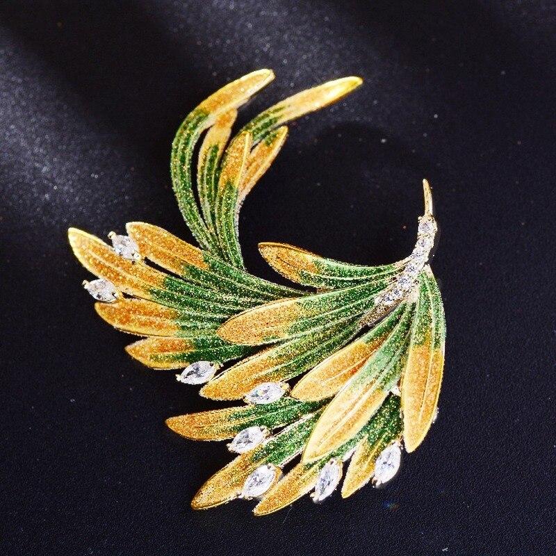Blucome Ny Phoenix Vinge Blomsterbrosje Elegant Draktskjorte Cheongsam Atmosfære Dyrevinge Korsasje Tilbehør Draktsbrosjer