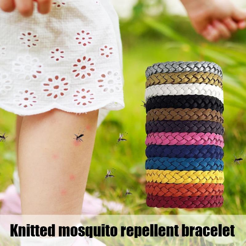 12-60Pcs Anti Mosquitoes Wrist Band Portable Outdoor Anti Bugs Bracelet Reusable Safe Wristbands for Sports Travel Camping