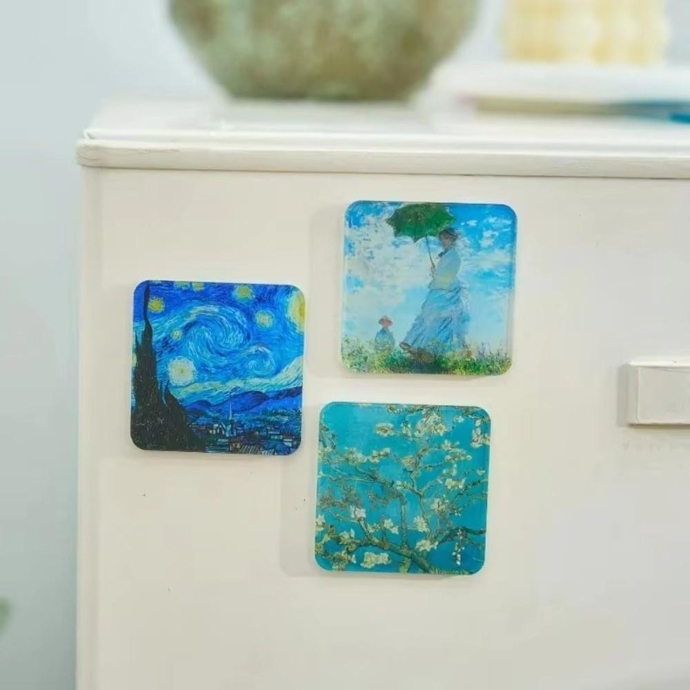 10pcs Handmade Transparent Photo Magnets Acrylic Fridge Magnets Material Kit DIY Fridge Magnet Kit