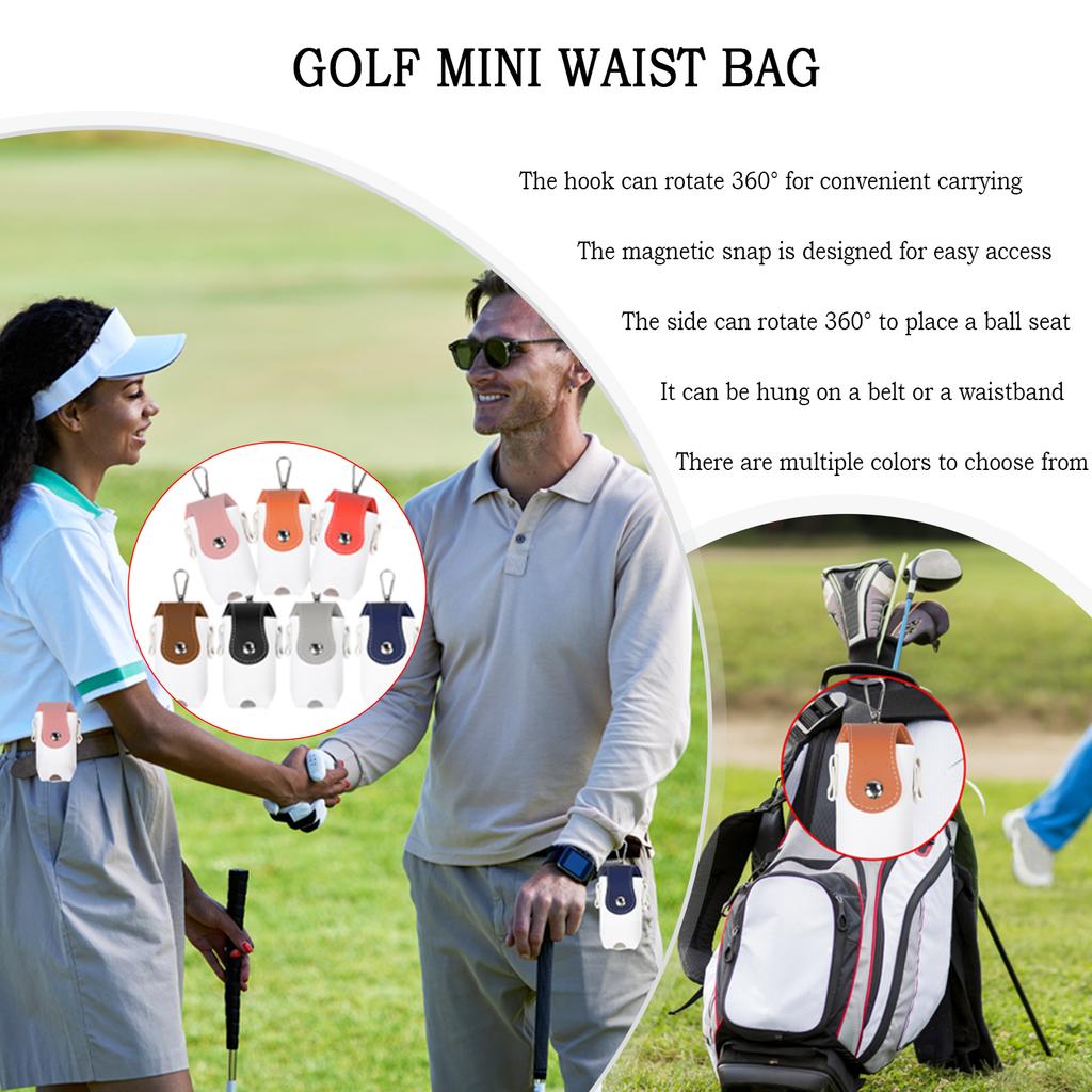 1PCS Golf Ball Waist Bag – Mini Golf Ball Holder Pouch with Clip Hook Portable Golf Accessories for Men Women 5