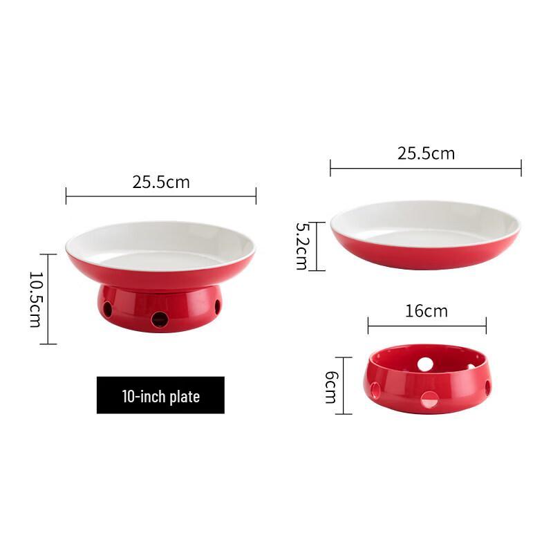 Commercial Ceramic Warming Plate with Candle Stove