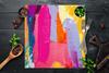 Glass Protective Plate for the Stove 50x52 Color