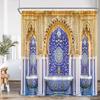 Marokkanischer Boho-Duschvorhang Bohemian-Stil Druck Vintage Heimdekoration Für Badezimmer Wandbild Polyester Badewannenvorhang Mit Haken