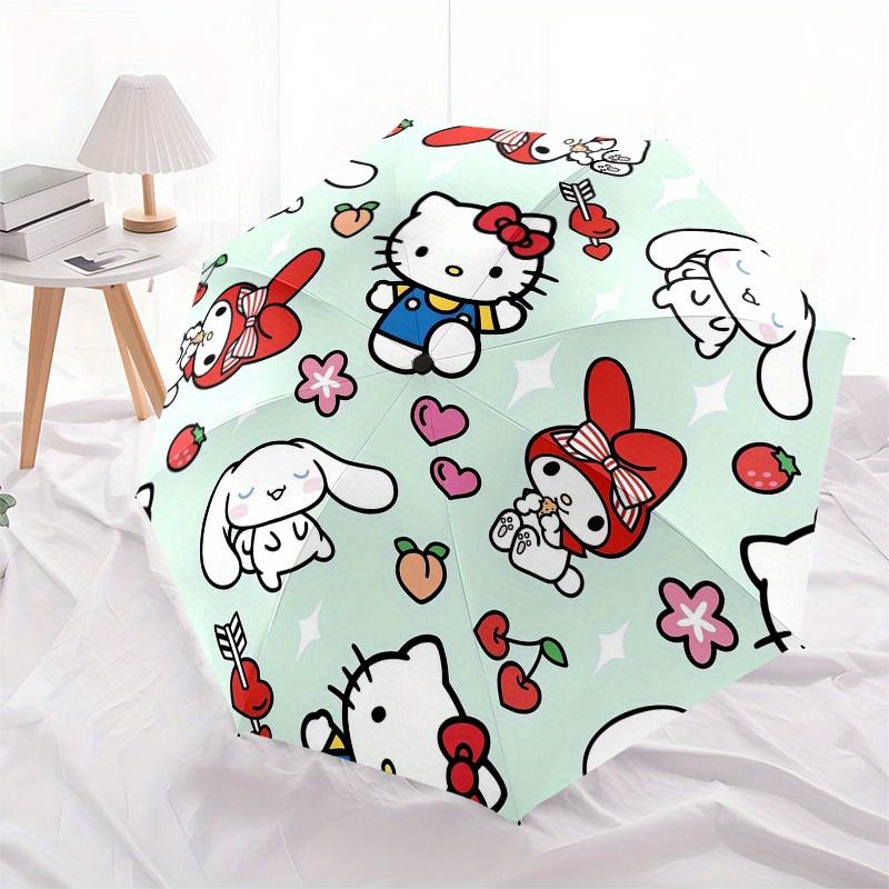 1pc Hello Kitty Fabric PrintUmbrella with Plastic Handle,Suitable for All Seasons Home Travel Outdoor UmbrellaSanlio159