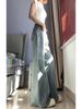 American Women's Loose Micro Flare Denim Jeans - Summer 2026 Trendy Floor-Length