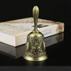 Vintage Bronze Bell Multipurpose Metal Craft Bell with Ringing Tone Decorative Bell for Funeral Religion Ceremony Home Decor