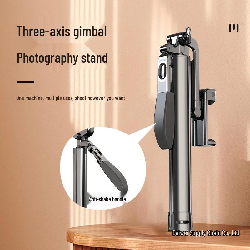 Multi-functional Metal Anti-Shake Bluetooth Selfie Stick and Tripod for Mobile Photography and Live Streaming