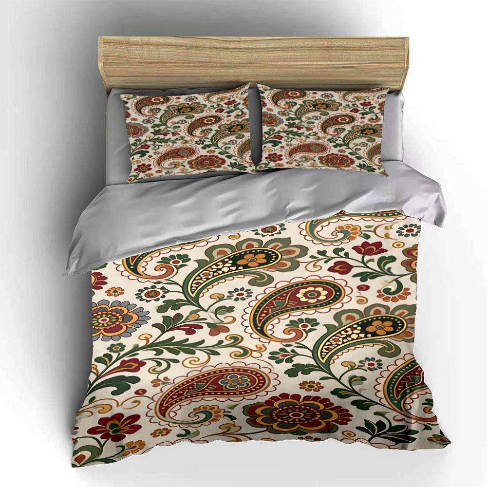 Paisley and Floral Motifs. Bedding Sets Duvet Cover Sets Duvet Covers Pillowcases(1 * Duvet Cover 2 * Pillowcases Without Duvet Insert)