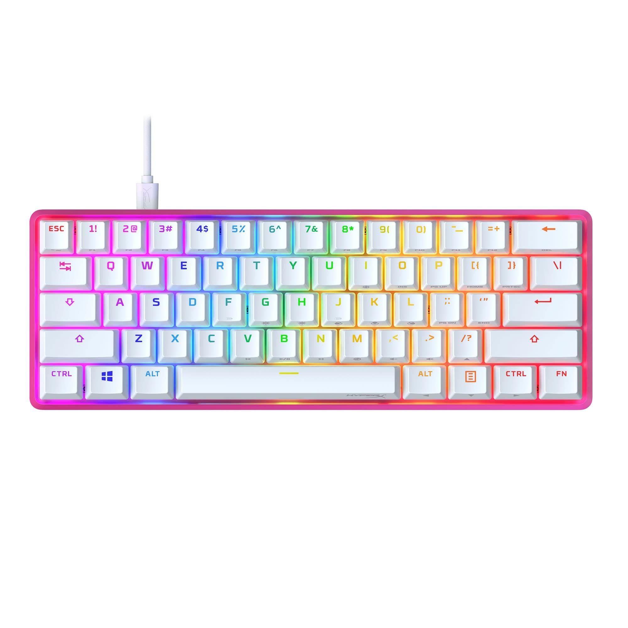

HyperX Alloy Origins 60 Small RGB Mechanical Gaming Keyboard 60% Layout Pink HyperX Switch For Gamers Manufacturer 2 Year Warranty 572Y6AA#ABA