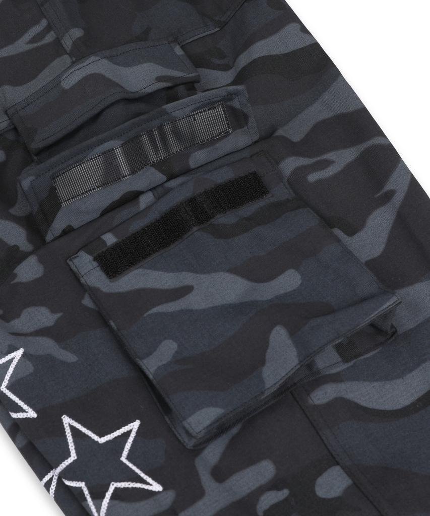 GLACK Gp163 Starpoint Camo Cargo Pants (Black Camo)