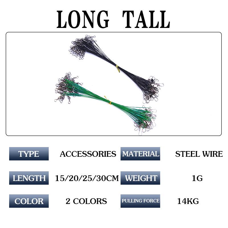 Anti-Bite Fishing Line: Steel Wire, Anti-Tangling Braided Sub-Line for Bait and Gear