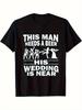 Camiseta Engraçada para Festa de Solteiro Masculina - Vestido de Casamento de Cerveja, Vestido de Festa de Casamento Estilo Grupo de Padrinhos, Vestido com Tema de Cerveja - Verão Masculino...