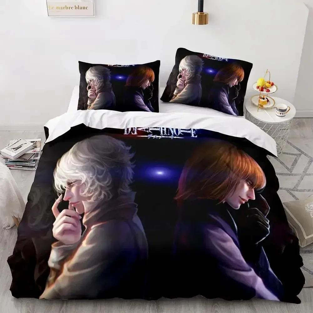 3D Print Anime Death Note Bedding Set Single Twin Full Queen King Size Bed Set Adult Kids Bedroom Duvet Cover Sets Home Textiles