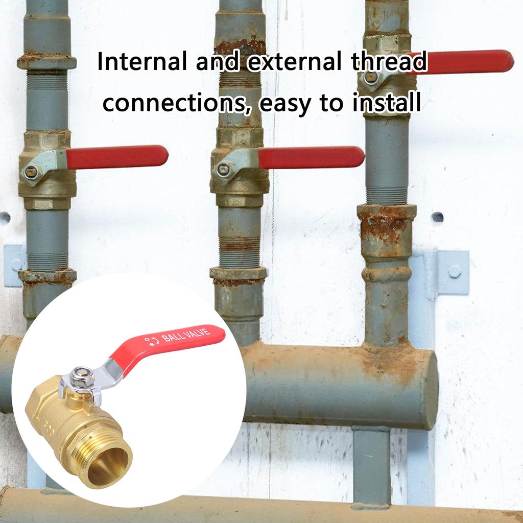 Brass Ball Valve 1inch Male Female Thread Connector Water Shut Close Valve Water Pipe Fitting Quick Connector Ball Valve