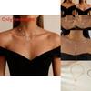 Collier Y Étoilé Orné de Diamants avec Chaîne Perles pour Femmes et Hommes