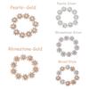 10PCS 16mm Rhinestone Snowflake Buttons DIY Craft Flatback Plating Pearl Buckle Clothing Decoration Hairpin Accessories