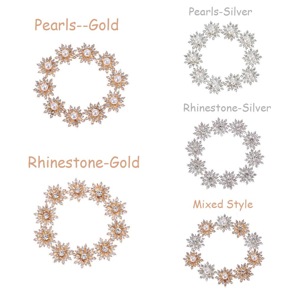 10PCS 16mm Rhinestone Snowflake Buttons DIY Craft Flatback Plating Pearl Buckle Clothing Decoration Hairpin Accessories