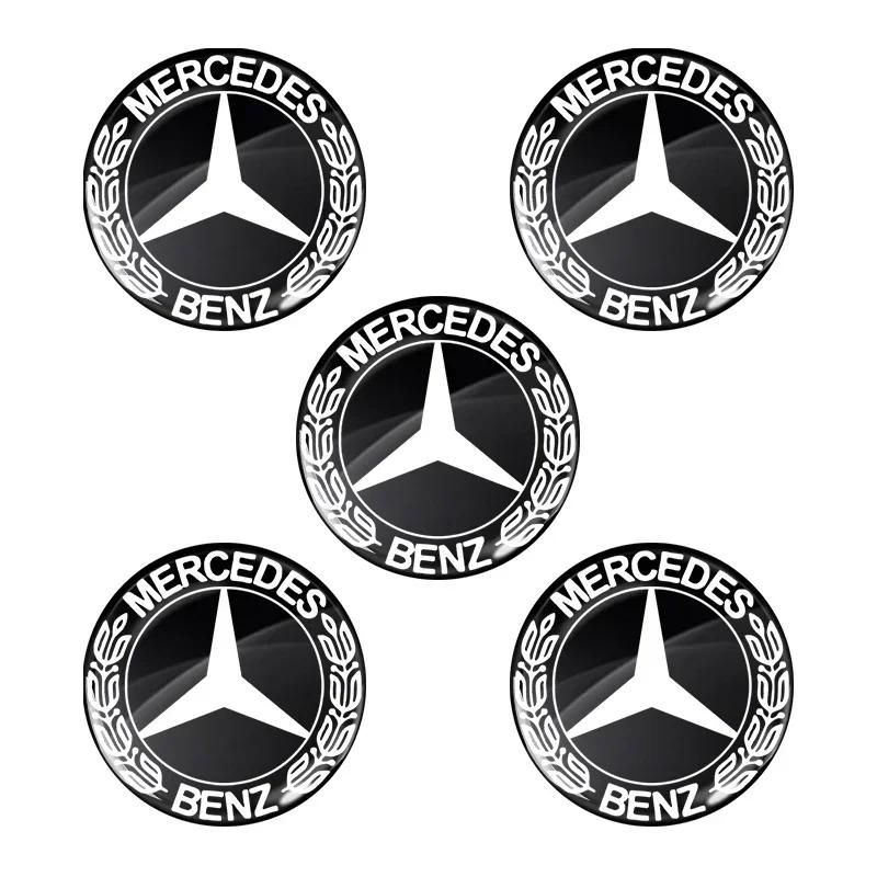 Car Sticker 11/14mm Aluminum Car Key Badge Sticker For Mercedes Benz W203 W204 W211 W210 W124 AMG W202 W212 W220 W205 W201 A Cla