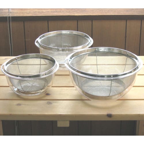 [.co.jp Exclusive] Nagao Bowl Heat-Resistant Cook Bowl, 27cm, 4500ml, and Colander Set, Made in Japan