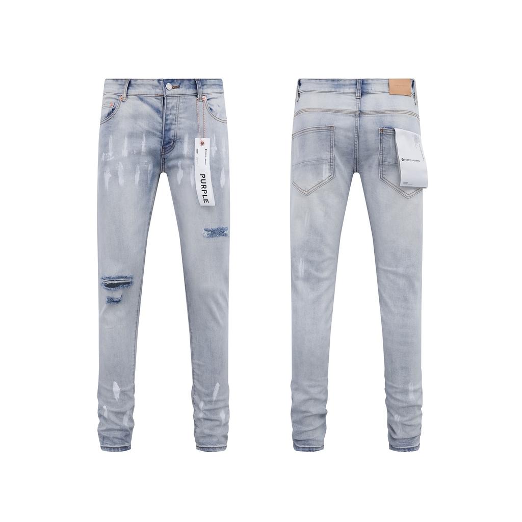ZYLLO Retro Streetwear Men's Jeans New Trendy Low Rise Skinny Denim Pants Slim-Fit Trousers