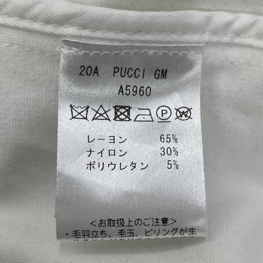giab's ARCHIVIO White PUCCI Rayon Blend Zip-Up Parka tops 48 whiteUsed