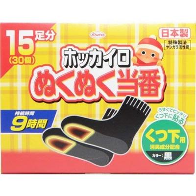 Kowa Shinyaku Nukunuku Onban 15 çift x 4 siyah çorap için, adet