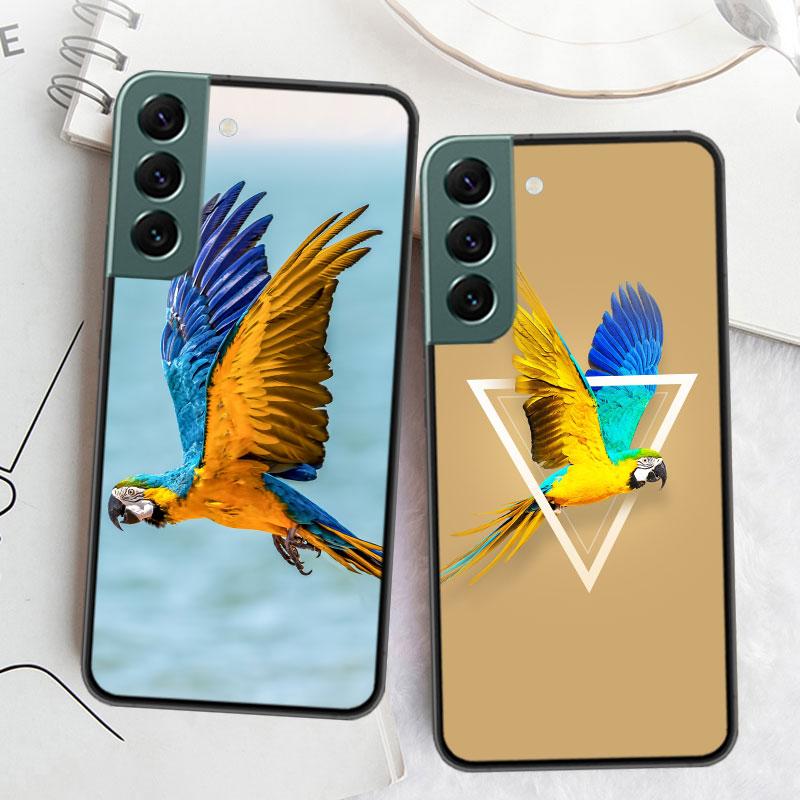 Parrot Bird Phone Case For Samsung A16 A26 A36 A56 Galaxy A02S A12 A52S A13 A23 A33 A53 A54 A34 A24 A14 A22 A32 A42 A72 Cover Ca