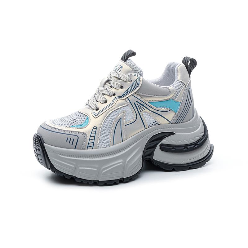 Women's Petite Mesh Breathable Platform Sneakers, Summer 2025 Fashion Casual Sport Shoes
