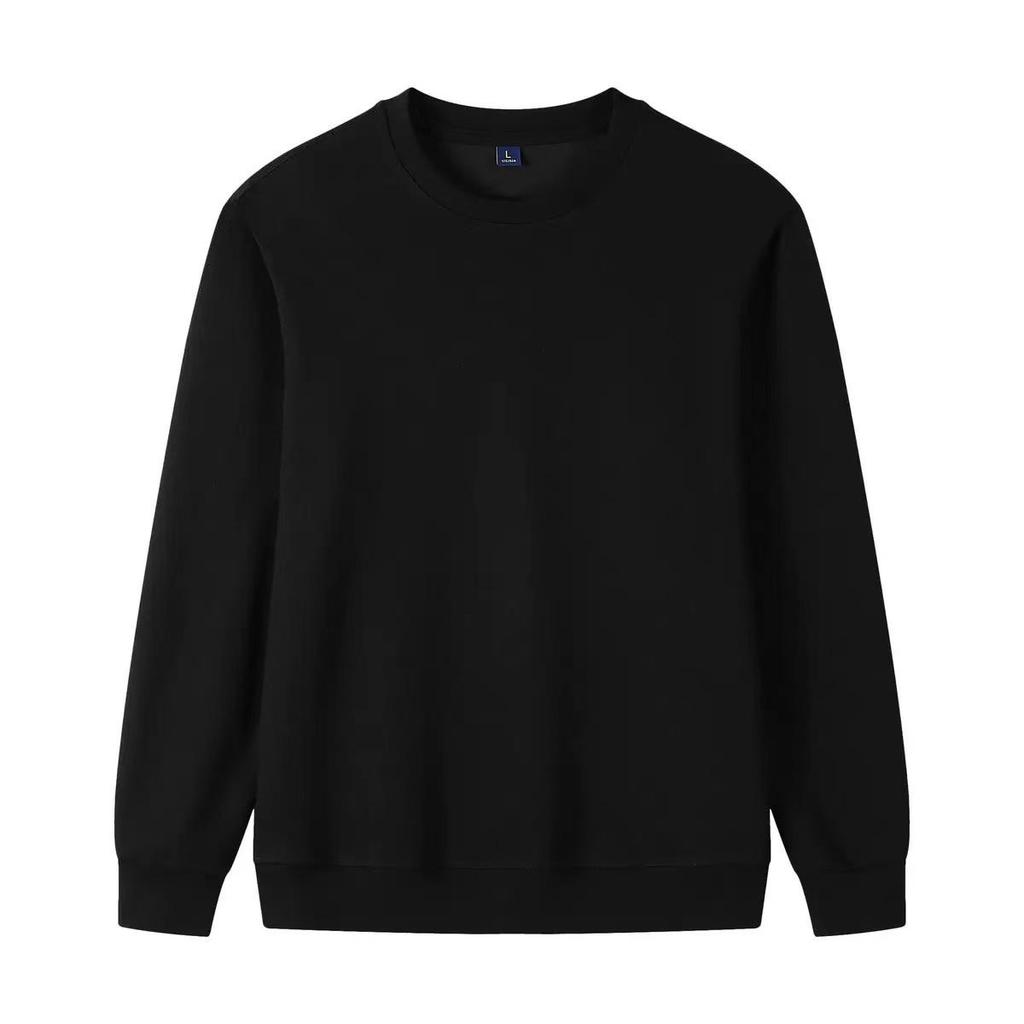 Long-Sleeve Round Neck 320g Pure Cotton Logo Hoodie