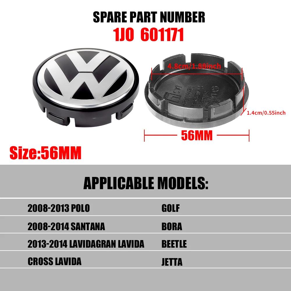 For VW Volkswagen Jetta MK5 Golf 4pcs 56/65/66mm Car Wheel Center Cap Hubs Covers Huncaps Accessory For Volkswagen VW GTI Golf J