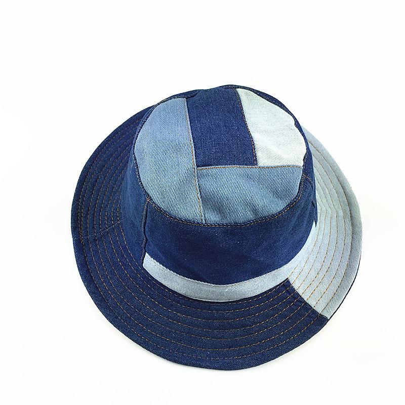 

Ретро оригинальный дизайн осень-зима новая джинсовая шляпа-ведро Ami Kaji сращивание мужская и женская модная шляпа Mori basin M（56-58cm）