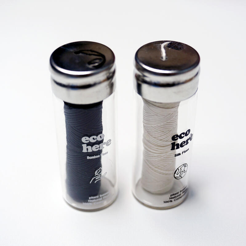 eco here 100% natural dental floss_natural bamboo charcoal dental floss
