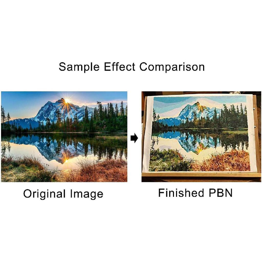 Savannan DIY Paint by Numbers, Spring Summer Iris Flowers Floral Leaves Pastoral Purple Blue Framed Canvas Acrylic Painting Kit Drawing Paintwork for